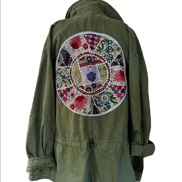 Reworked Free People Seize The Day Boho Jacket - Picture 2 of 14